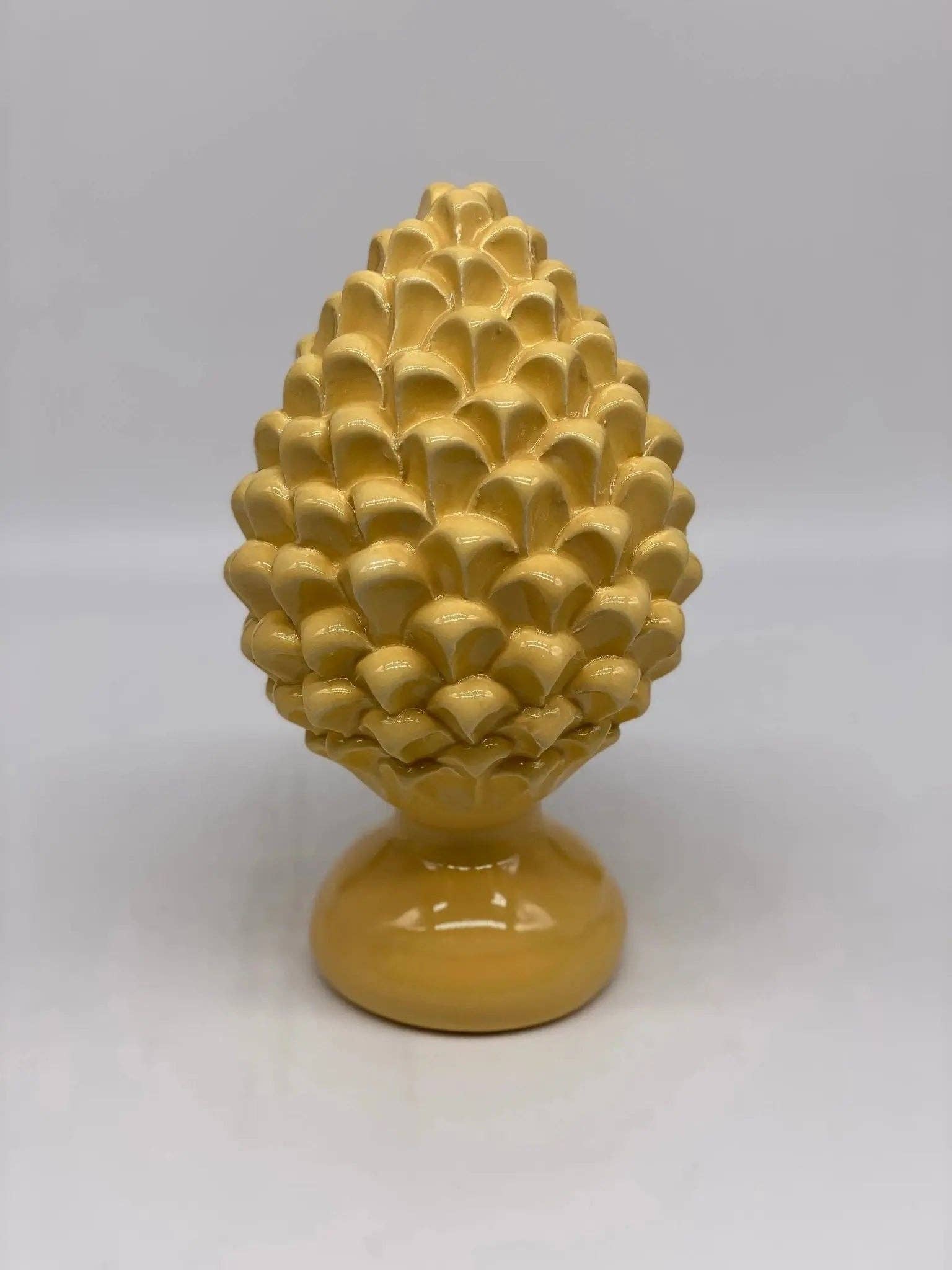 DD Ceramiche Siciliane - Wholesale Decorative Tabletop Object - Caltagirone Ceramic Pinecone cm H.20 Artisan Luis Line0