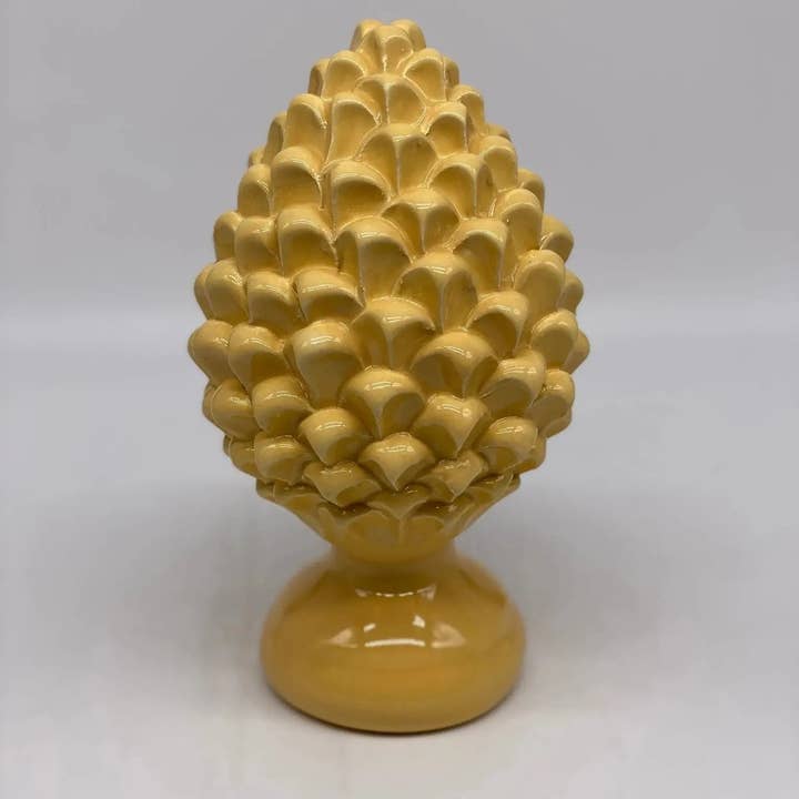 DD Ceramiche Siciliane - Wholesale Decorative Tabletop Object - Caltagirone Ceramic Pinecone cm H.20 Artisan Luis Line