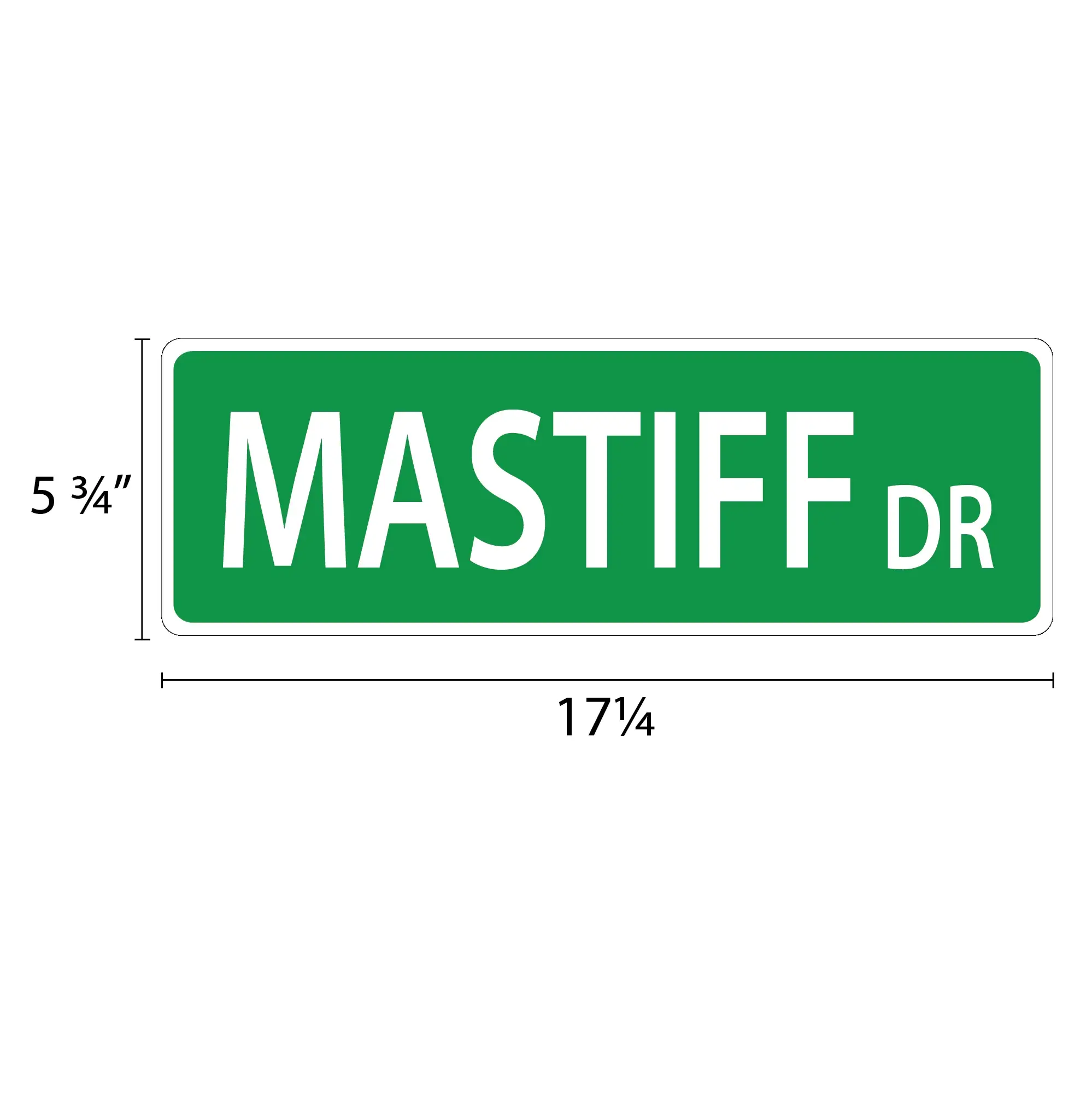 Imagine This Company - Vente Pancarte - Plaque de rue Mastiff1