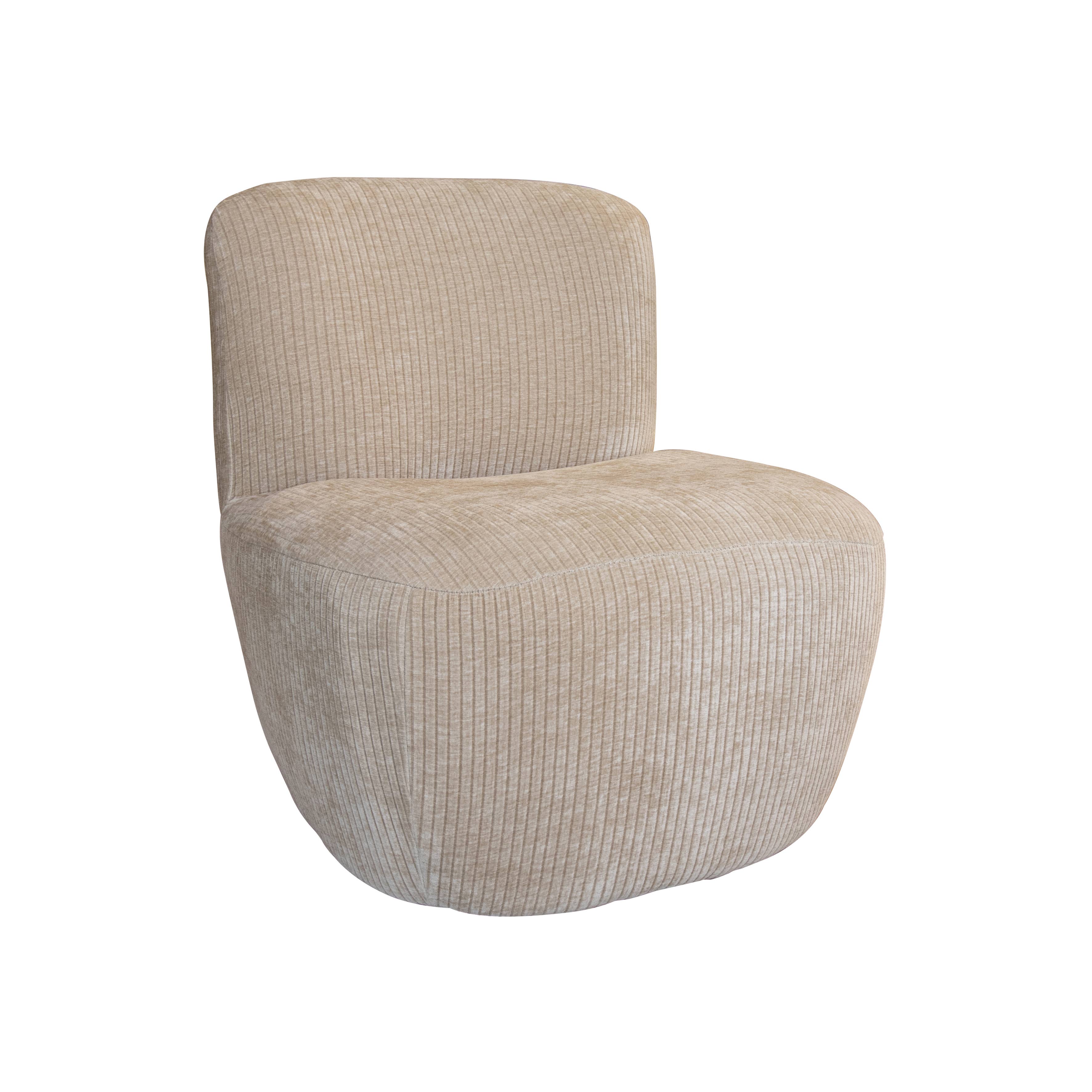 Now's Home - Wholesale Sofa - BEIGE CORDUROY FABRIC ARMCHAIR 65X71X68CM COME