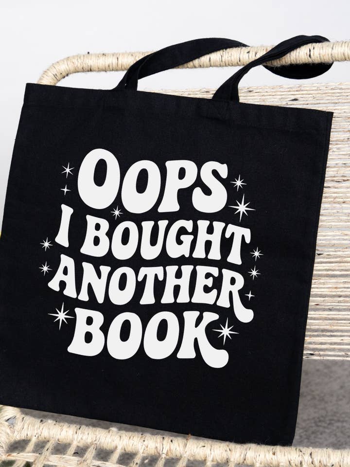 Oops I Bought Another Book Tote Bag for wholesale by Hilarious Humanitarian