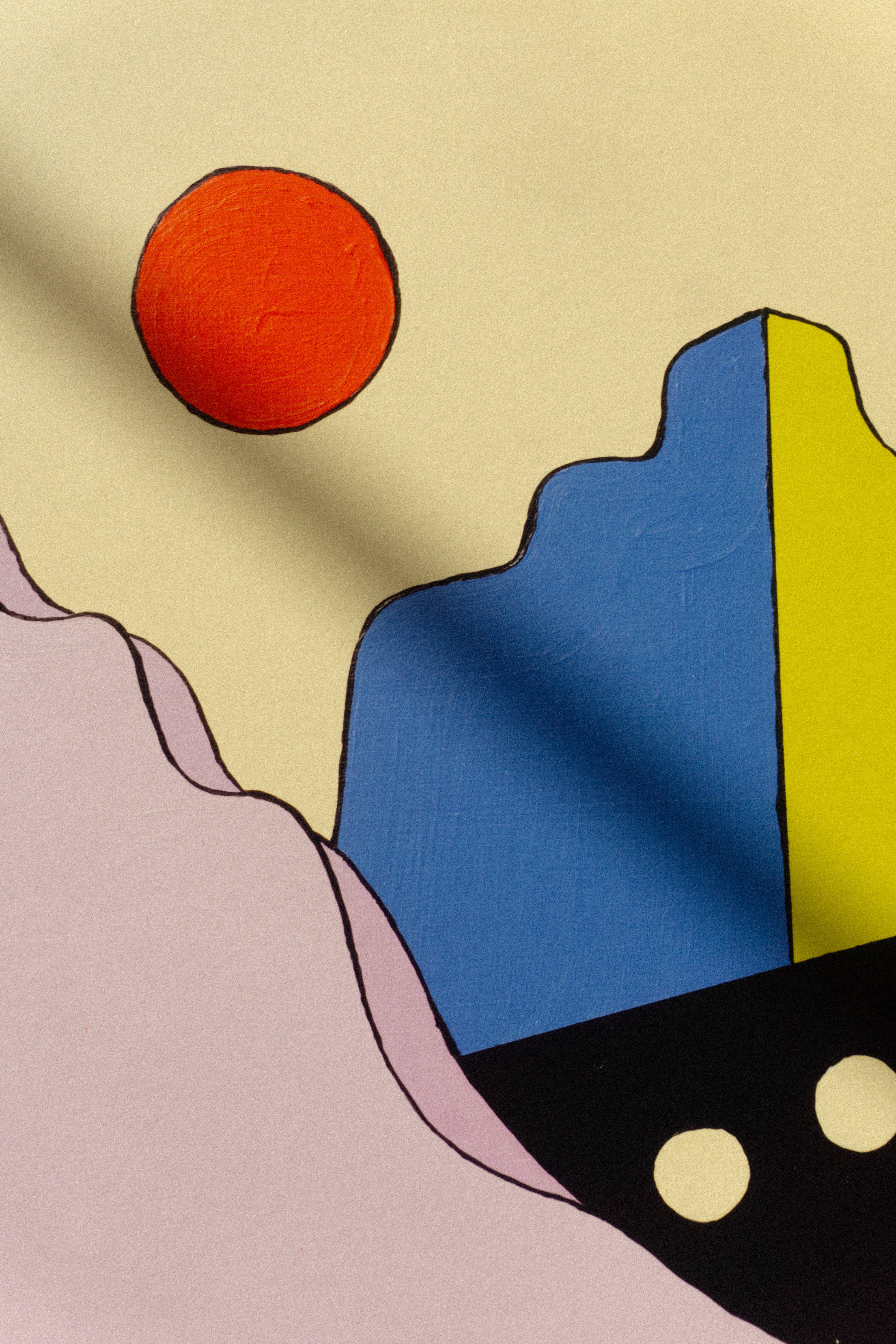 Mel K. Olrich Art - Wholesale Art Print - Abstract adobe building, colorblock, modern western wall art5