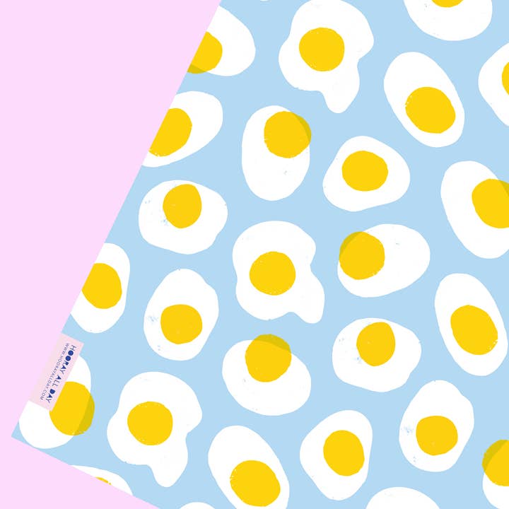 Fried Eggies - Wrapping Paper / Gift Wrap Sheet for wholesale by Hooray All Day