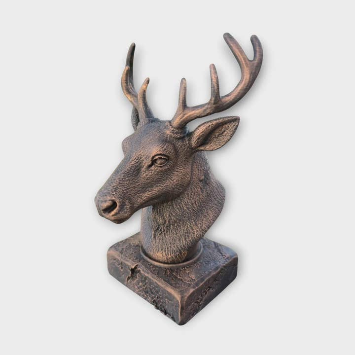 Busto de reno - estatua, decoración para el hogar, regalo para amante de los animales (para él o ella), adorno pintado a mano para venta al por mayor de 3DijkstraFinds