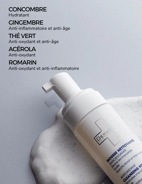 DERMEDEN - Vente Nettoyants pour le visage - Mousse Nettoyante Antioxydante1