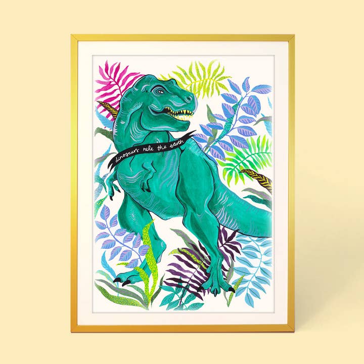 T-REX DINOSAURS RULE PRINT, JURASSIC PARK for wholesale by Cor