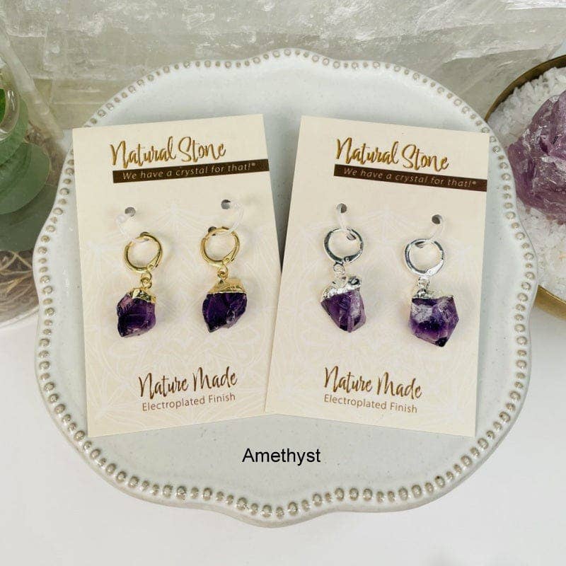 Rock Paradise - Wholesale Dangle Earrings - Crystal Natural Stone Earrings - Assorted Stones -1