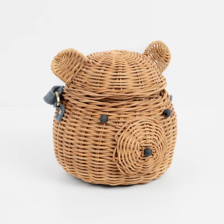 Borsa in rattan a forma di orso per la vendita all'ingrosso da parte di Meri Meri