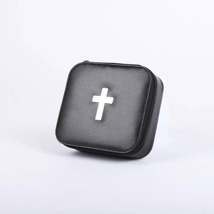 Swanson Christian Products - Vente Cartes religieuses - Ensemble de communion portable avec étui en simili cuir2