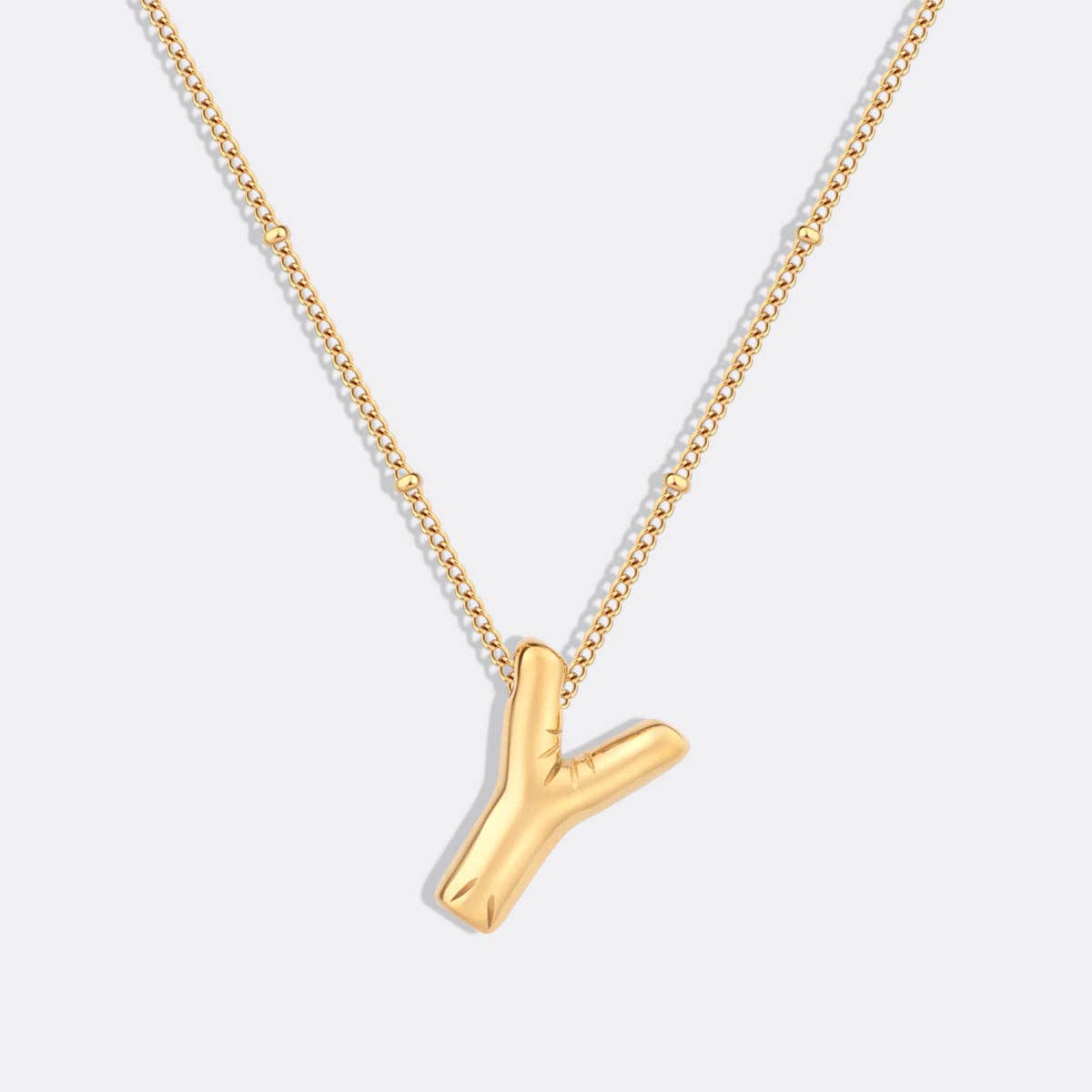 Mint & Lily - Wholesale Pendant/Charm Necklace - Balloon Initial Necklace with Satellite Chain24