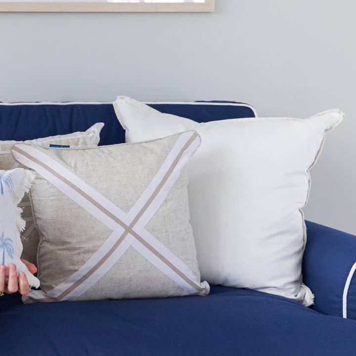 Mirage Haven - Wholesale Throw pillow cover - UKI Classic White Cotton Canvas Cushion Cover 50 cm by 50 cm3