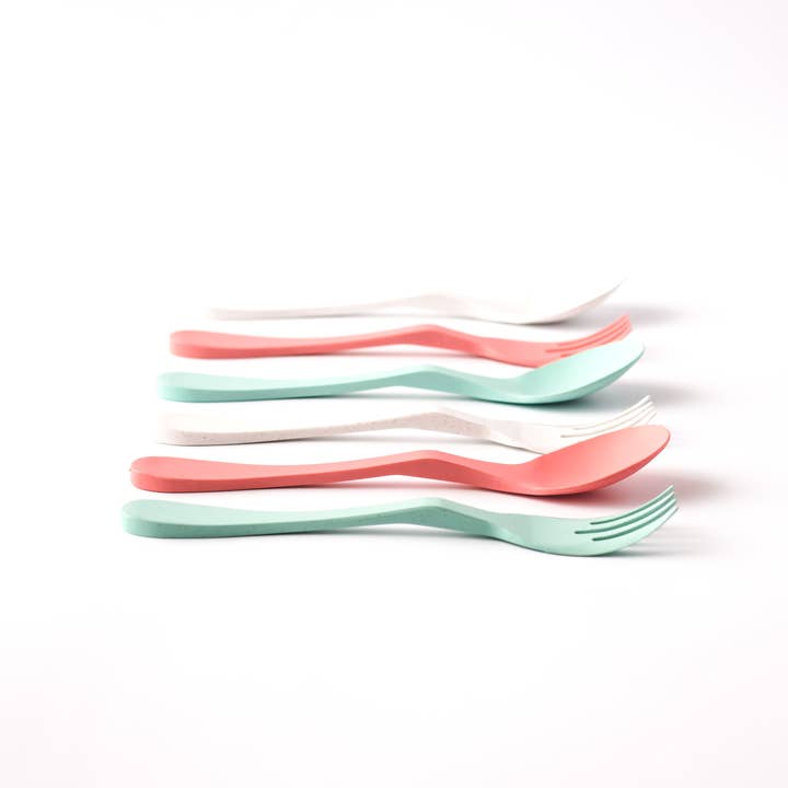 Knork Flatware - Wholesale Assorted Cutlery Set - Knork Eco Plant Utensil - 6 Piece Set1