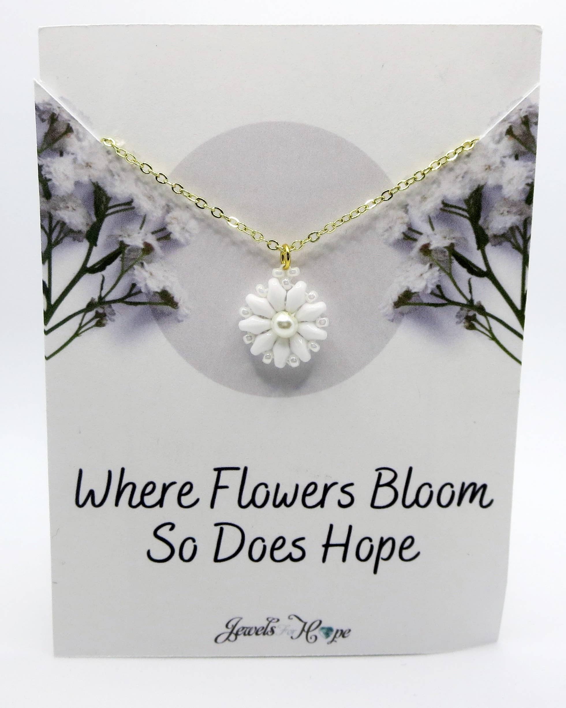 Jewels For Hope - Wholesale Pendant/Charm Necklace - Daisy Flower Necklace, Spring Pendant, Floral Jewelry3