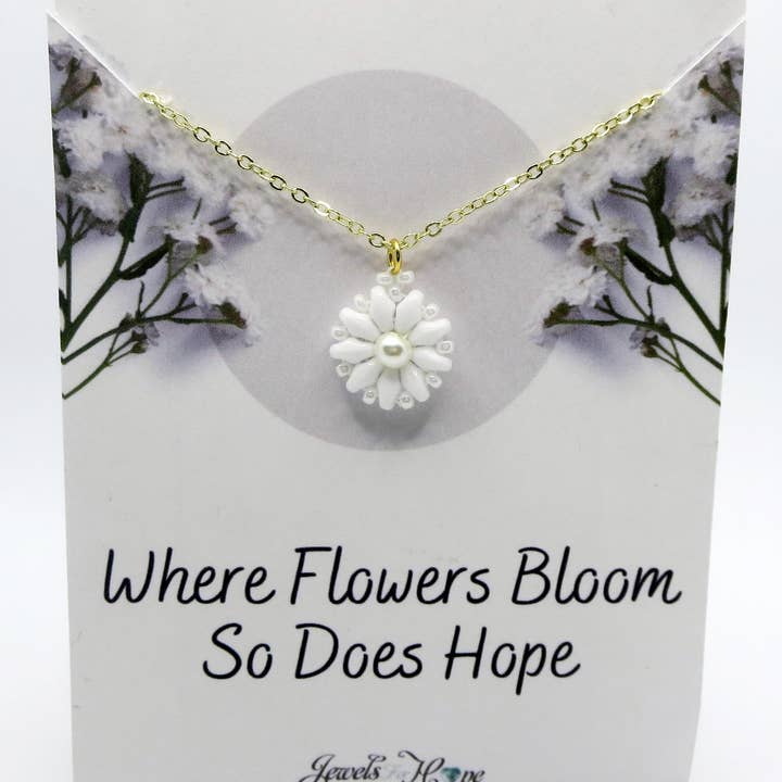 Jewels For Hope - Wholesale Pendant/Charm Necklace - Daisy Flower Necklace, Spring Pendant, Floral Jewelry3
