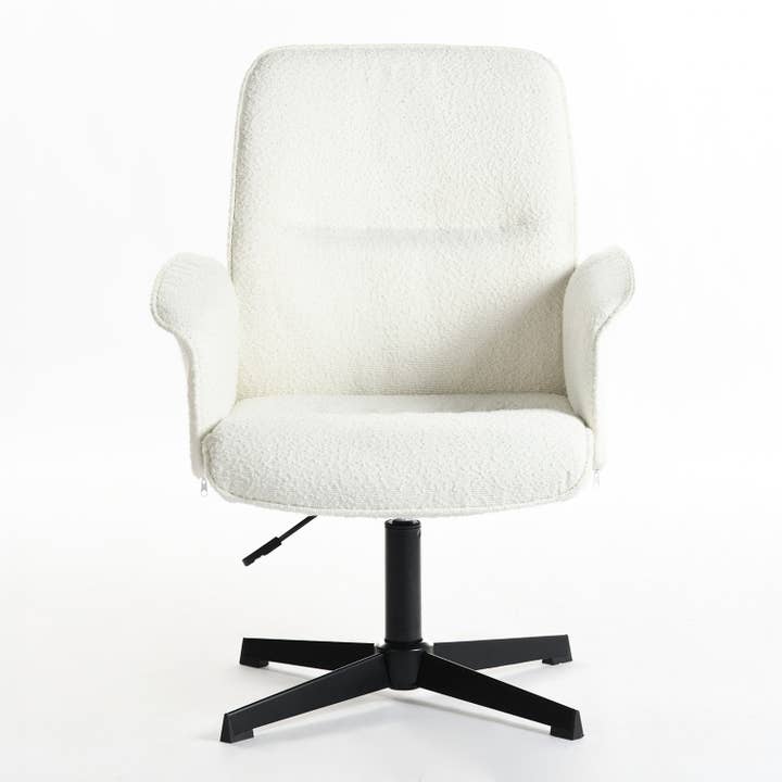 39F Inc. - Wholesale Chair - THOMASINA Relax Swivel Accent Chair/Office Chair-White2