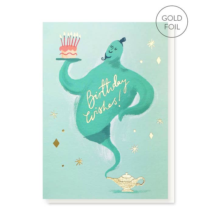 Birthday Wishes Genie Card | Biglietto di auguri di compleanno di lusso per la vendita all'ingrosso da parte di Stormy Knight