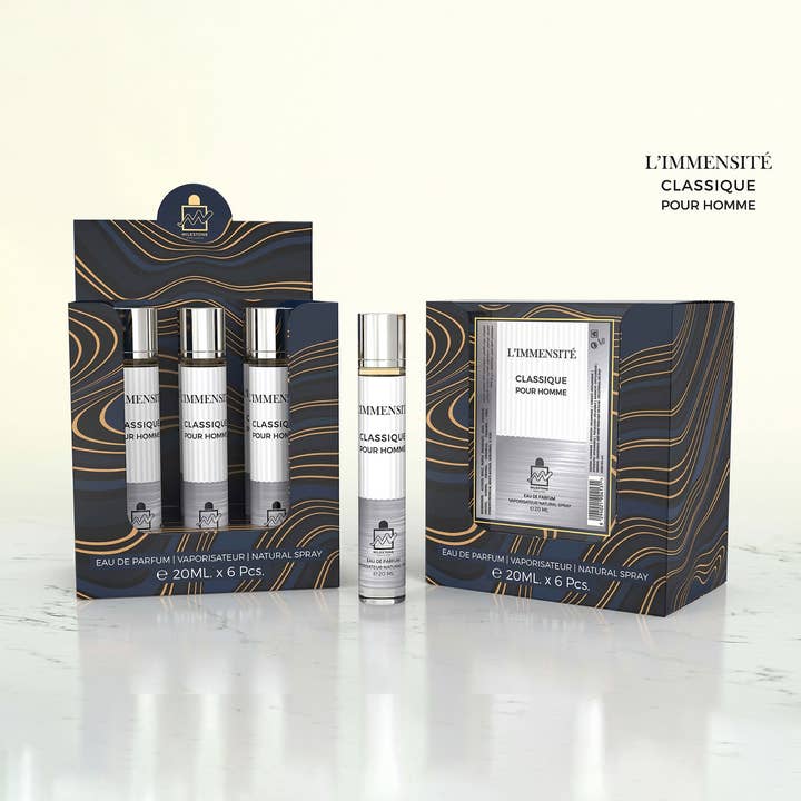 MILESTONE L'IMMENSITÉ CLASSIC POUR HOMME Eau De Parfum 5x 20ml Mais 1 Testador Grátis por atacado de FRAGRANCE WHOLESALE LTD
