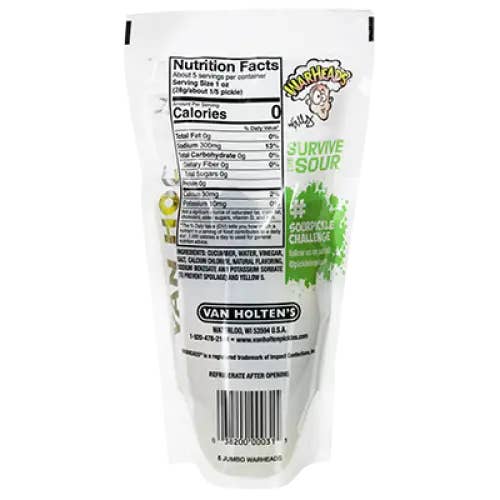 Echo Sales Canada - Wholesale Pickled Vegetables - Van Holten's Warheads Pickles  pouch 12ctÂ
