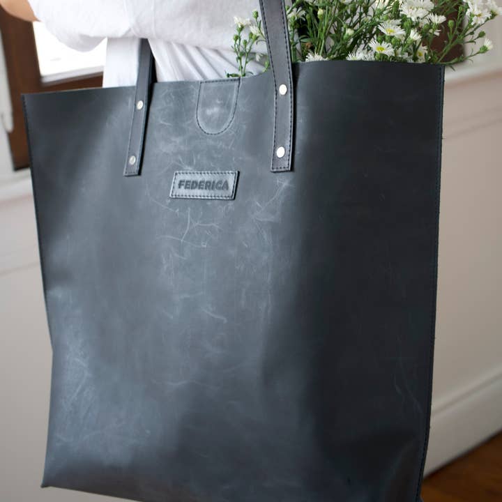 Sac fourre-tout en cuir Tilcara pour la vente par Nedibros