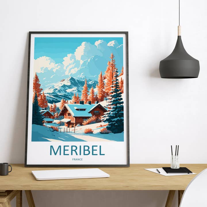 TravelzonaArt – wholesale Poster – Meribel France Travel Poster3
