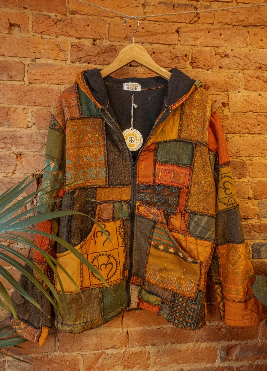 Gardenbelle Shop - Wholesale Jacket - Women's - Hippie Boho Patchwork Fleece Lined Jacket, Boho Coat Unisex0