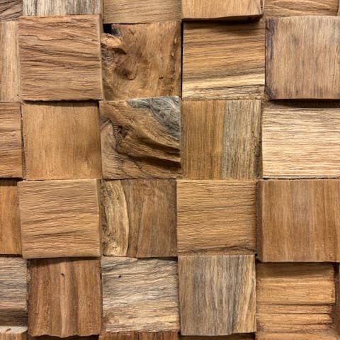 Asia West - Wholesale Gallery Wall Set - Geometric Wood Wall Art Panel- (16" x 16")5