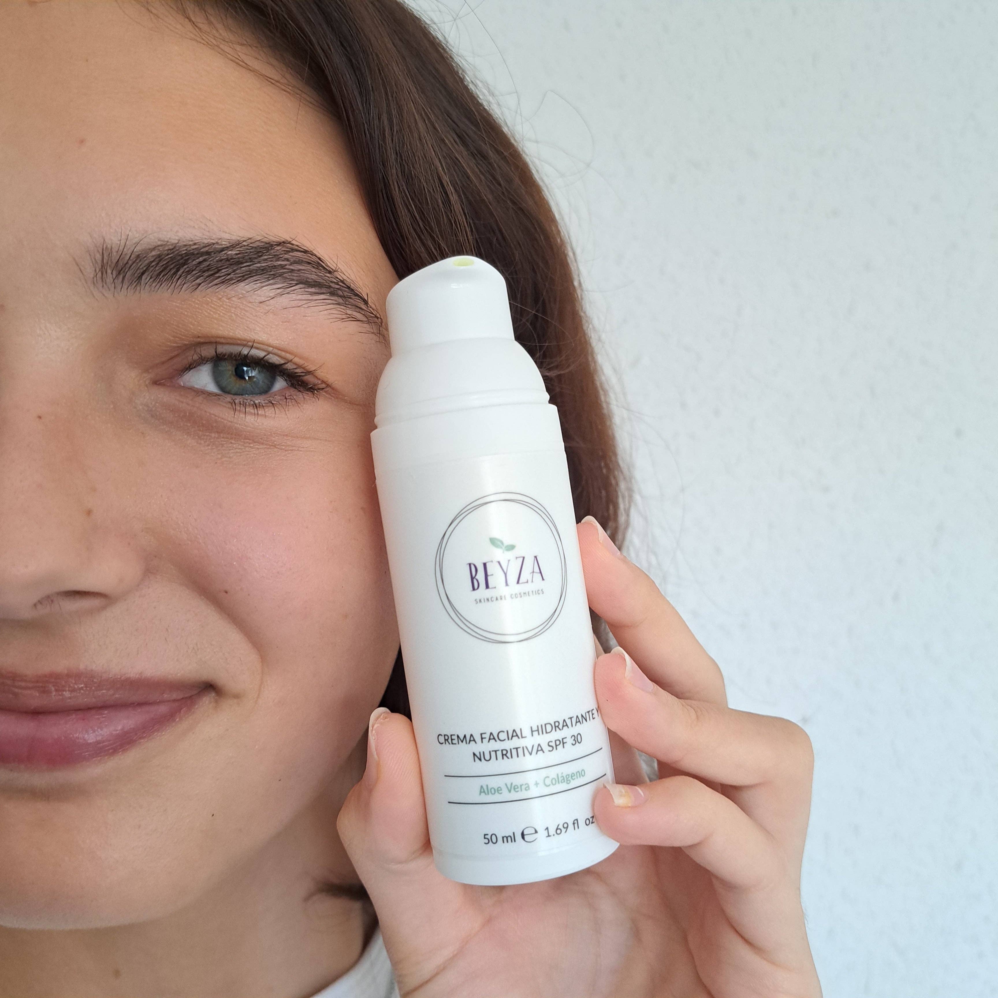 Beyza – Hidratante facial por atacado – Creme Facial com Aloe, Óleo de Abacate. FPS 30 - 50ml3