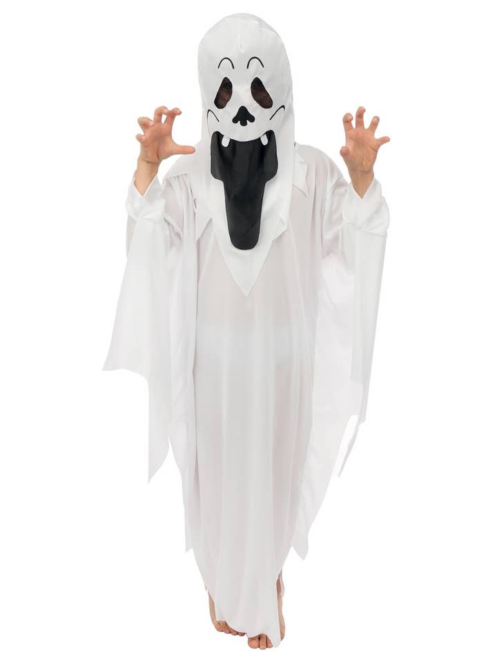 Costume Fantasma - Bianco - Bambino - 5/6 Anni per la vendita all'ingrosso da parte di P'tit Clown