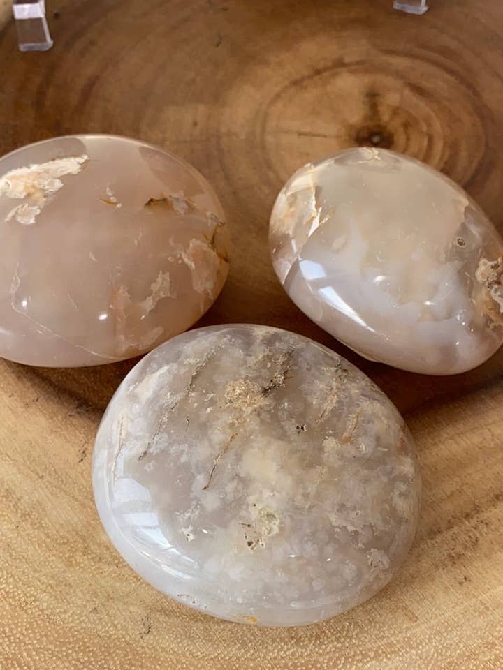 Blomma Agat Palm Stenar för wholesale av Moonbeam Healing