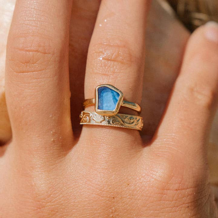 The Salty Gem - Wholesale Band/Stacked Ring - Sol Surfer Ring