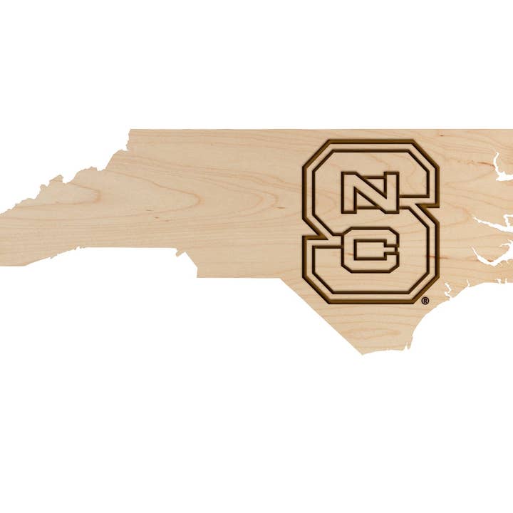 NC State Wall Hanging Block S on State for wholesale by LazerEdge