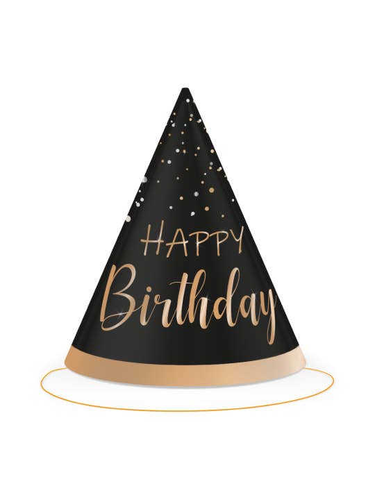 Dream Party - Wholesale Party Hat/Crown - 6 ELEGANT GOLD HATS