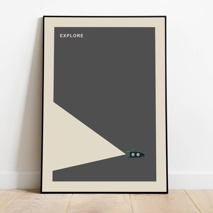 Submarine Explore, 1960s Minimalist Decor, Minimal Kitchen for wholesale by Jaffa Orange