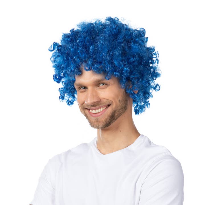 Blue Afro Wig Fancy Dress Costume Clown Scary Wig for wholesale by Stylex Party