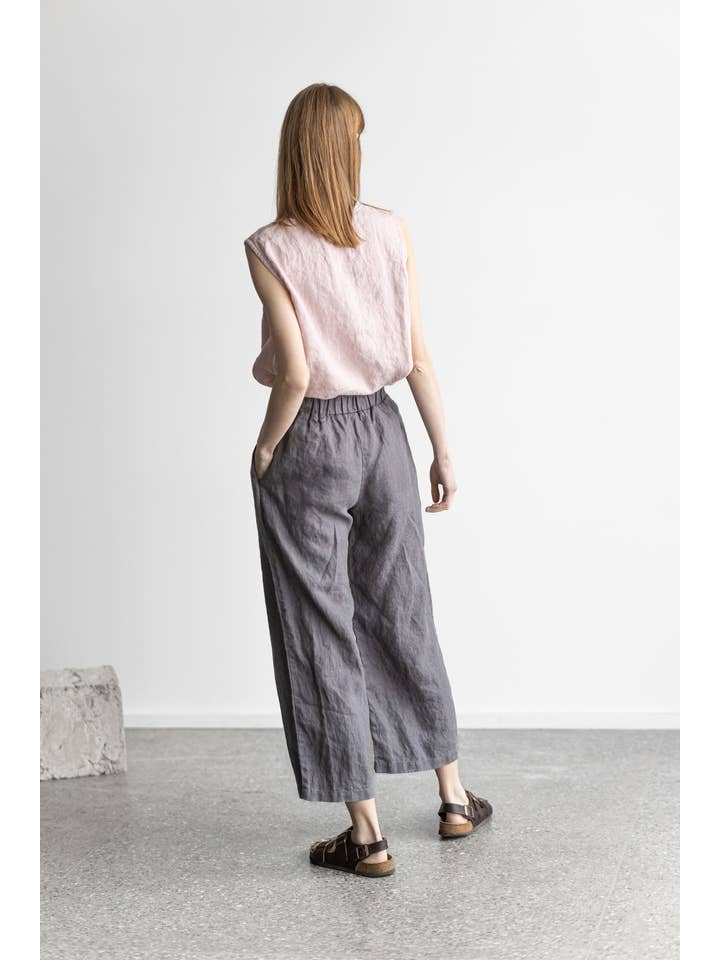Epic Linen - Wholesale Pants - Women's - Loose Linen Pants with an Elastic Band4