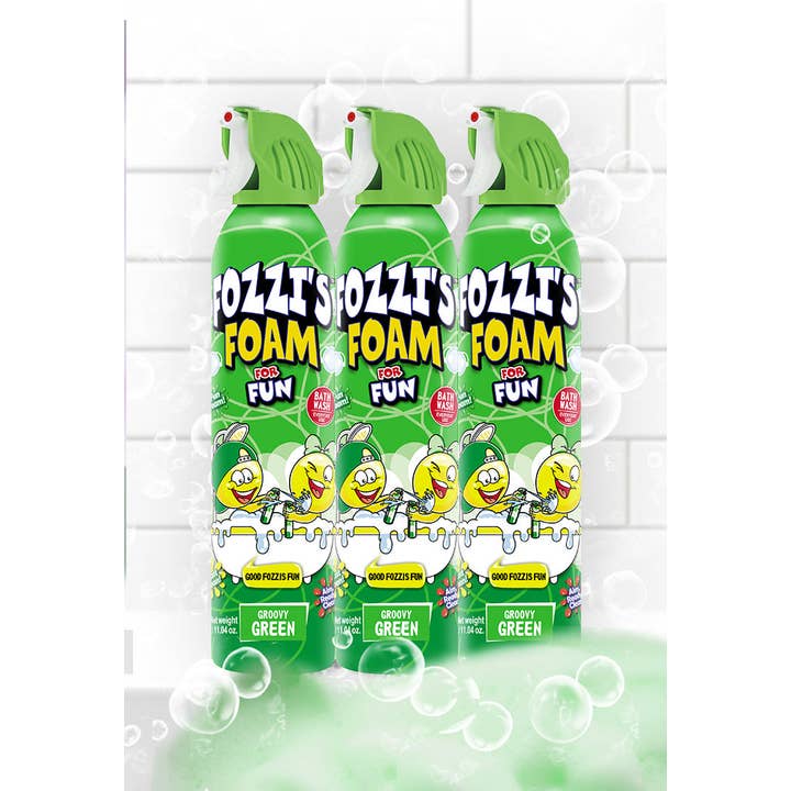Fozzi’s Foam Spray - Wholesale Bubble Bath - 3-Pack Groovy Green1