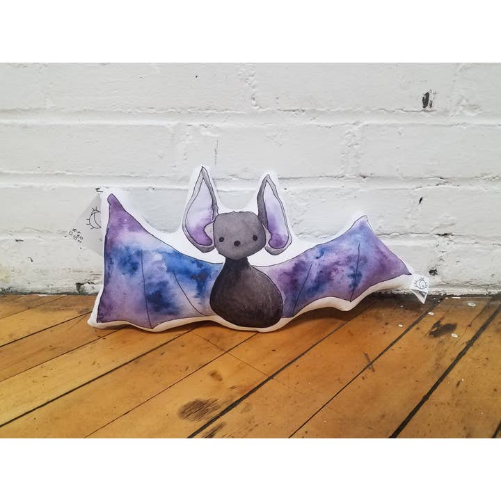 Sassafras The Bat Throw Pillow for wholesale by Drumming Beetle
