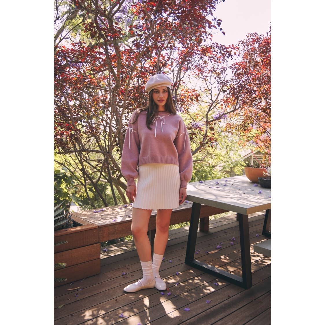 idem ditto - Wholesale Skirt - Women's - FLIRTY ESSENTIAL PLEATED SWEATER MINI SKIRT32