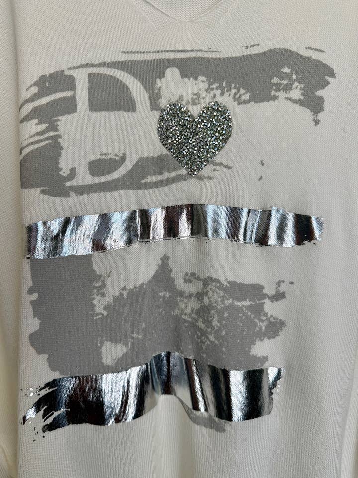 Look Mode Usa - Wholesale Knit Sweater - Women's - "D" Heart Sweater