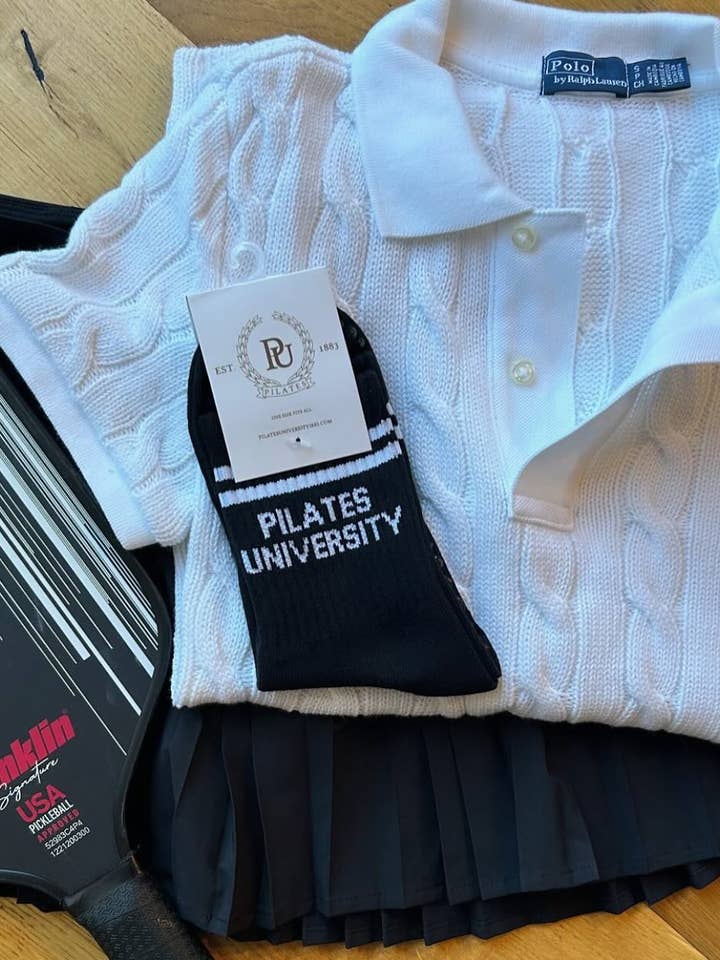 Nero Calze antiscivolo Pilates University in vendita all'ingrosso su Faire6