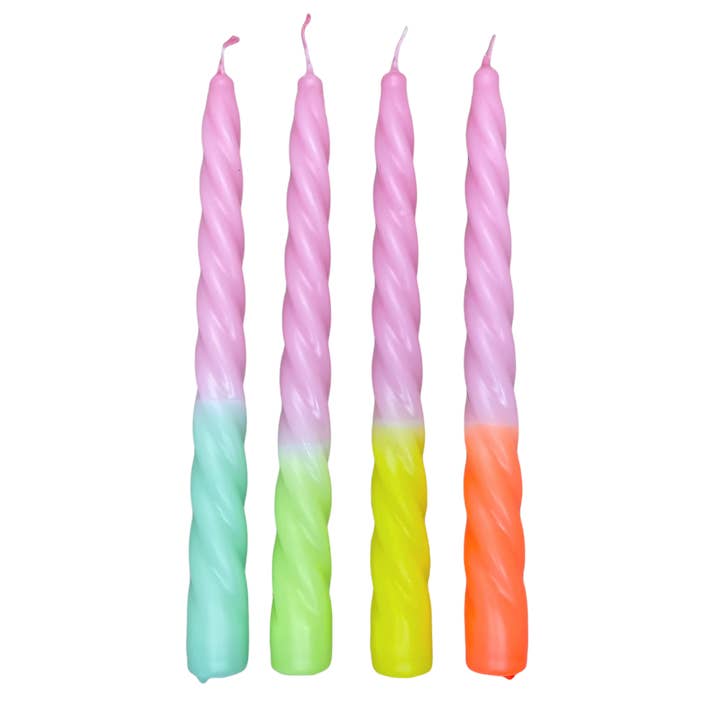 Dipdye swirl candles pink pastel set of 4 for wholesale by DIPDIP candles
