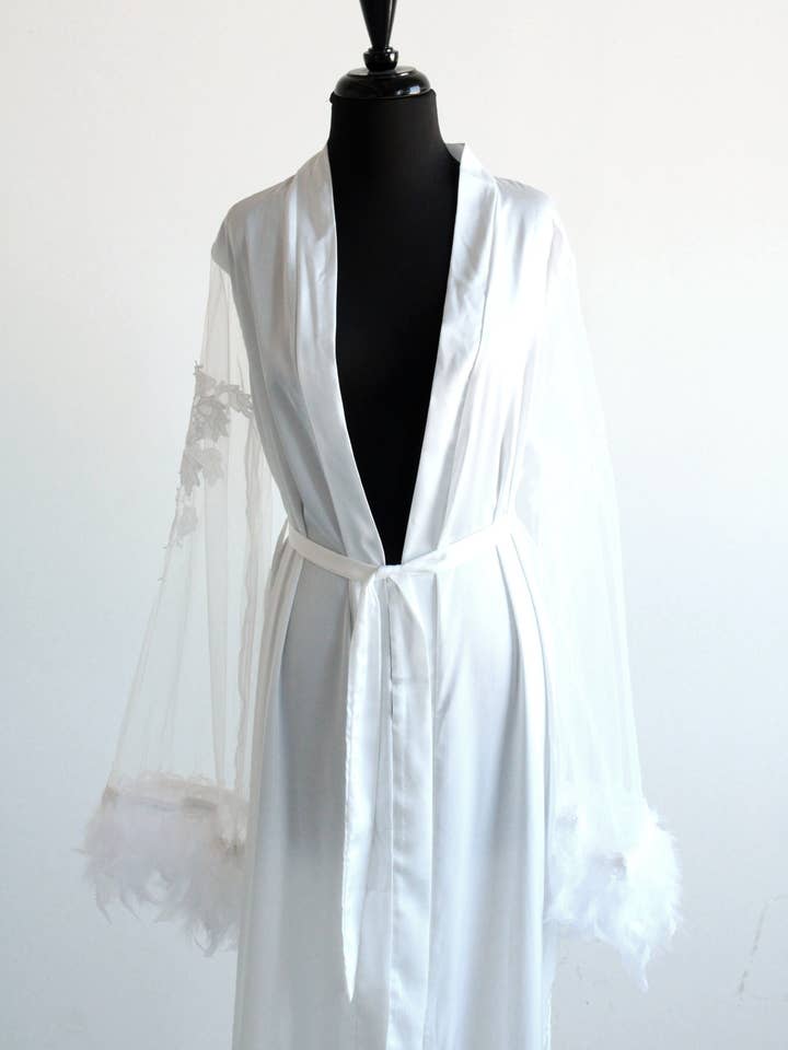 Satin fjederstøvsuger for engroshandel hos Jaxie Bridal Accessories