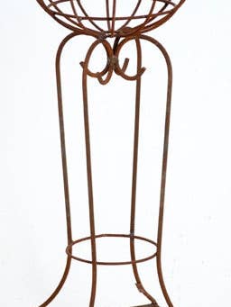 40" Square Round Urn Vintage Plant Stand for wholesale by Garden Iron And More