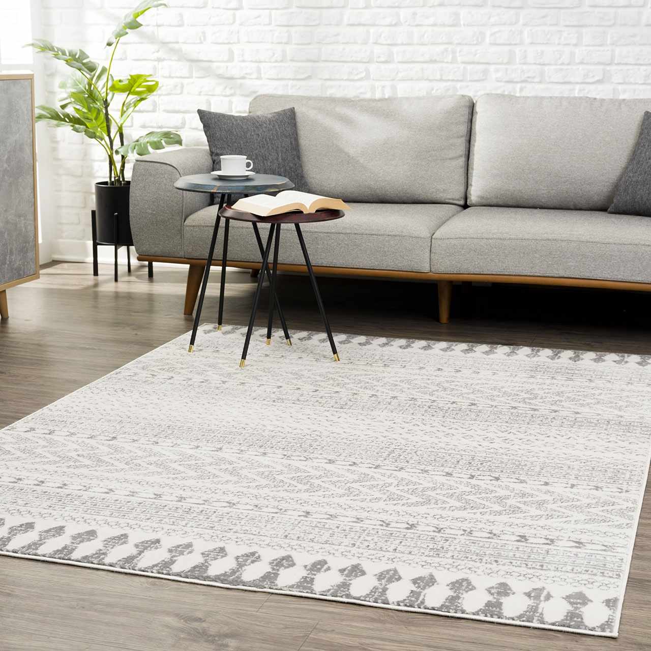 Hauteloom - Wholesale Area Rug - Tigri Aztec Ivory & Gray 2311 Area Rug - Clearance0