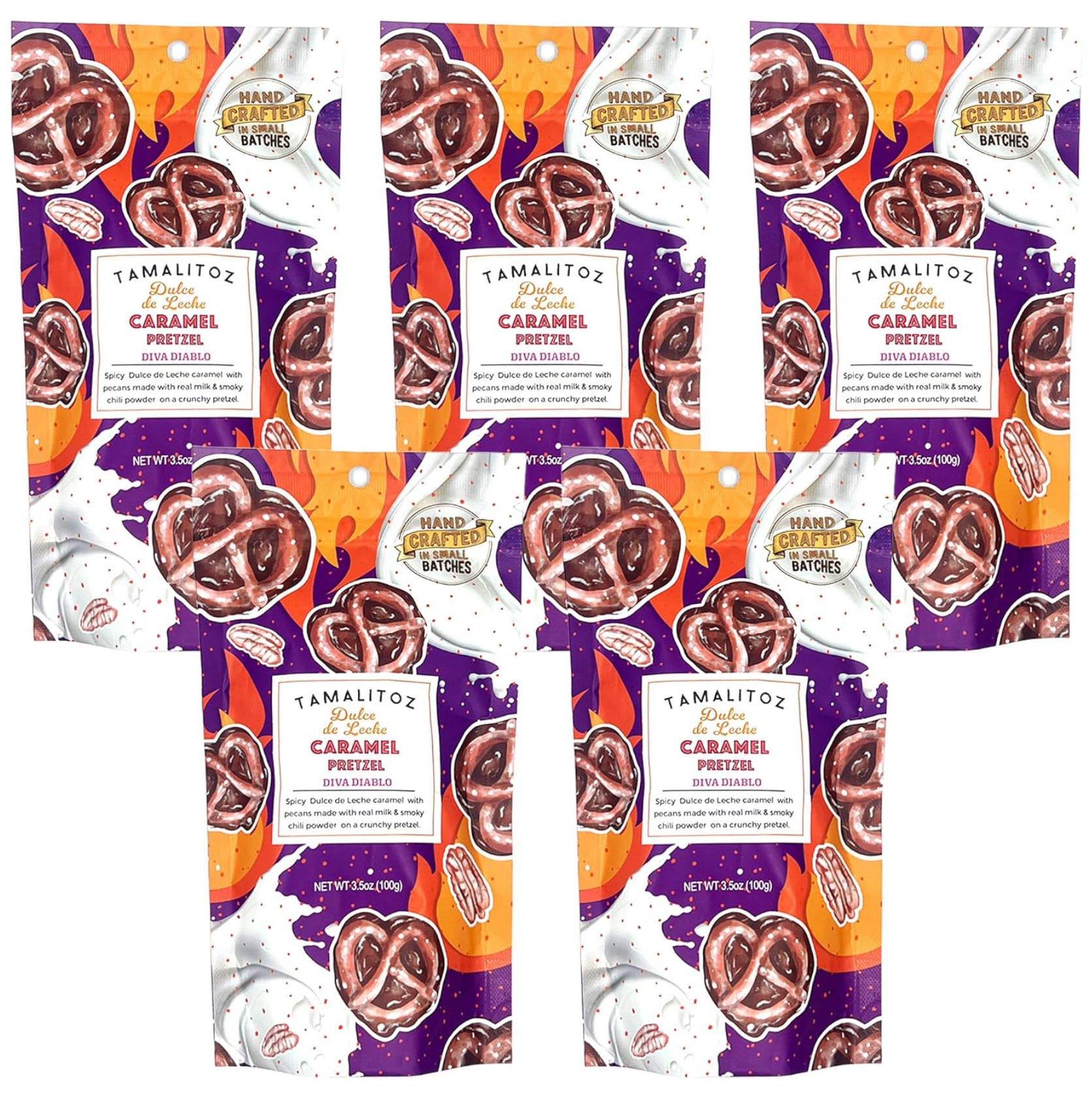 Sugarox Candy Studio LLC - Wholesale Pretzels - Tamalitoz Dulce de Leche Caramel - Diva Diablo (pretzel) 12c6