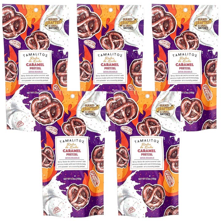 Sugarox Candy Studio LLC - Wholesale Pretzels - Tamalitoz Dulce de Leche Caramel - Diva Diablo (pretzel) 12c6