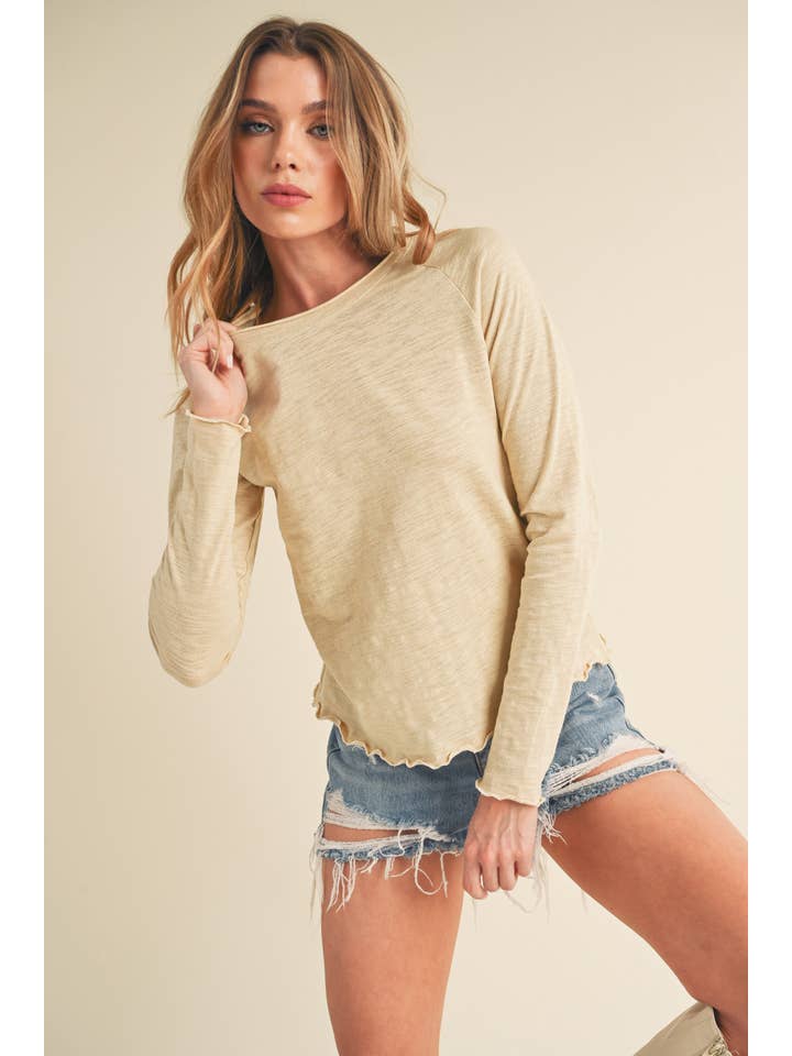 AEMI + CO - Wholesale T-Shirt - Women's - 8288DN Gwen Baby Long Sleeve Top19