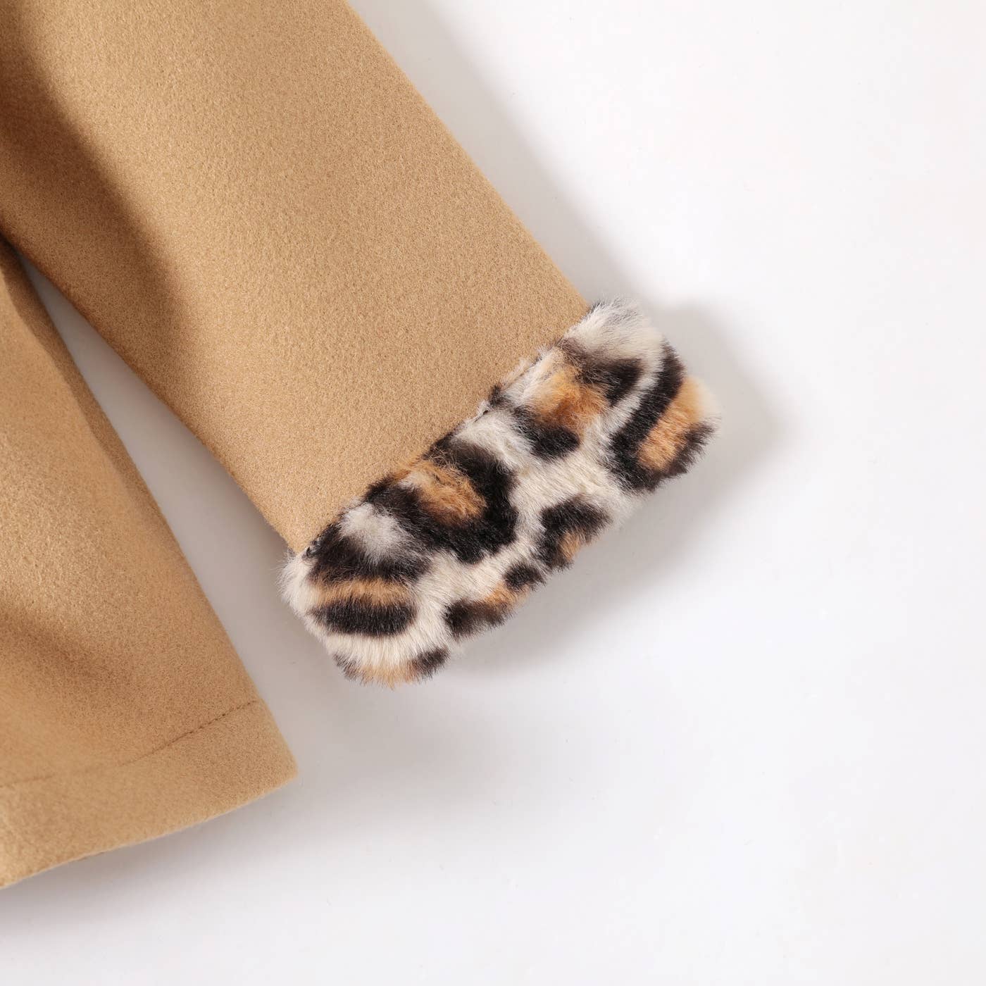 PatPat - Wholesale Coat - Baby - Baby Red Long-sleeve Button Leopard Hooded Wool Blend Coat9