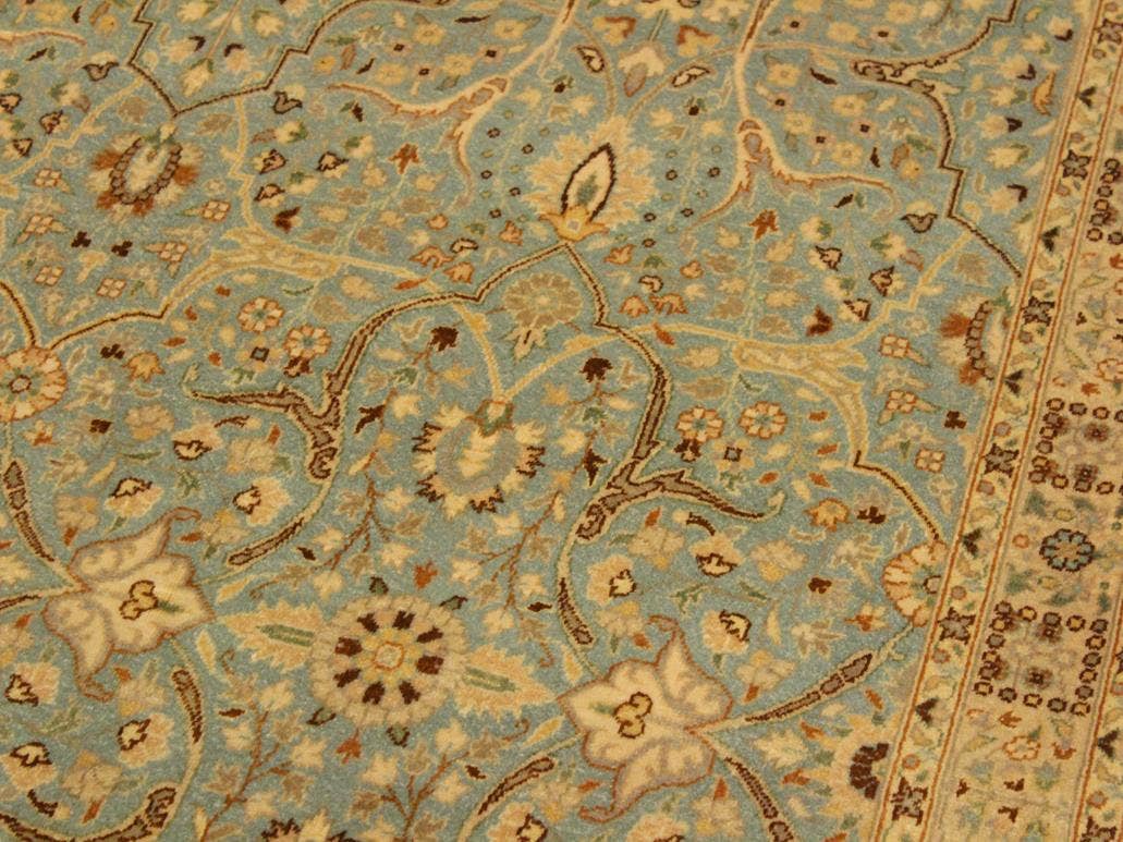 Arshs Fine Rugs - Wholesale  - Turkish Knotted Istanbul Jean Blue/Ivory Wool Rug - 4'2'' x 6'2''6