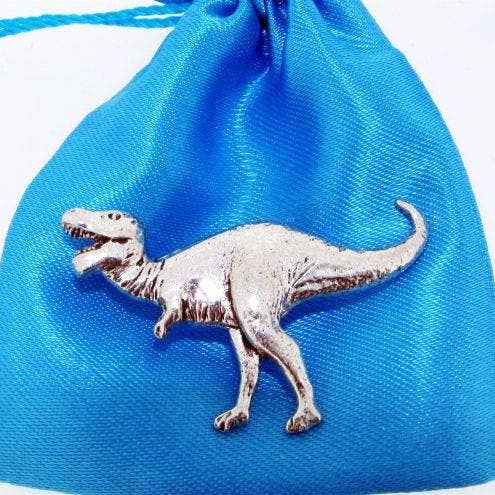 Tyrannosaurus Rex Dinosaur Pewter Pin Badge for wholesale by Pageant Pewter
